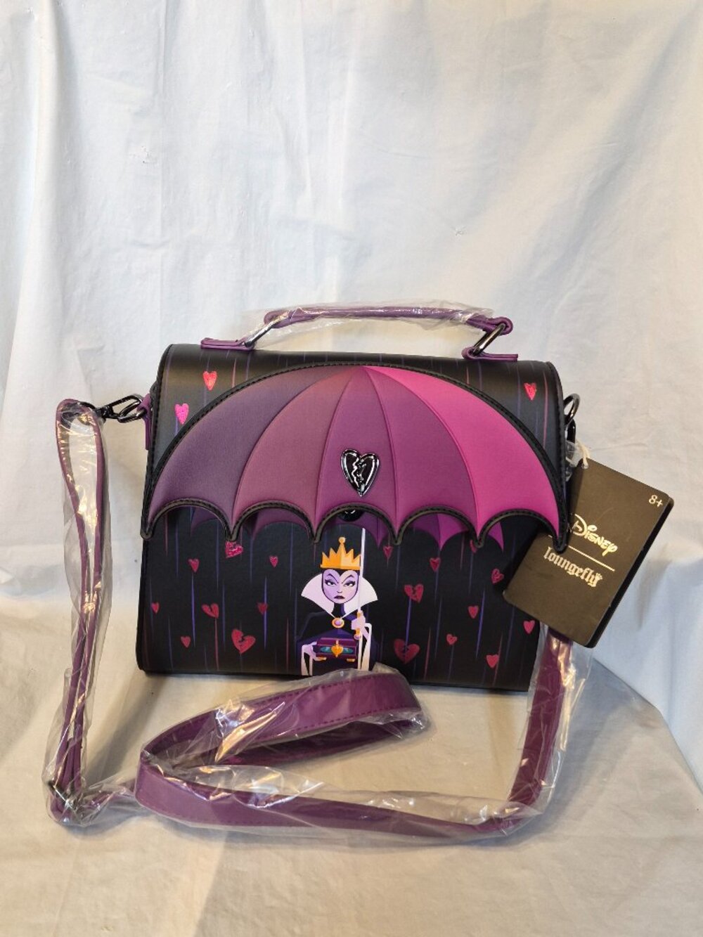NWT Disney Loungefly Curse Your Hearts Crossbody Purse Ursula Evil Queen